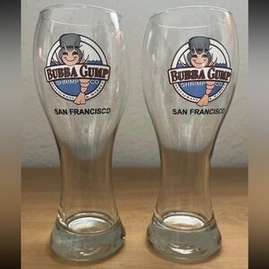 Bubba Gump Shrimp Company 24oz Pilsner Glasses Lot Of 2 San Francisco